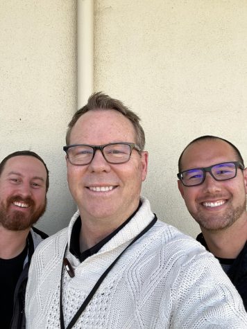 (From left to right) Aaron Marine, Chris Van Schaack, and David Moore taking a selfie after completing the episode.
