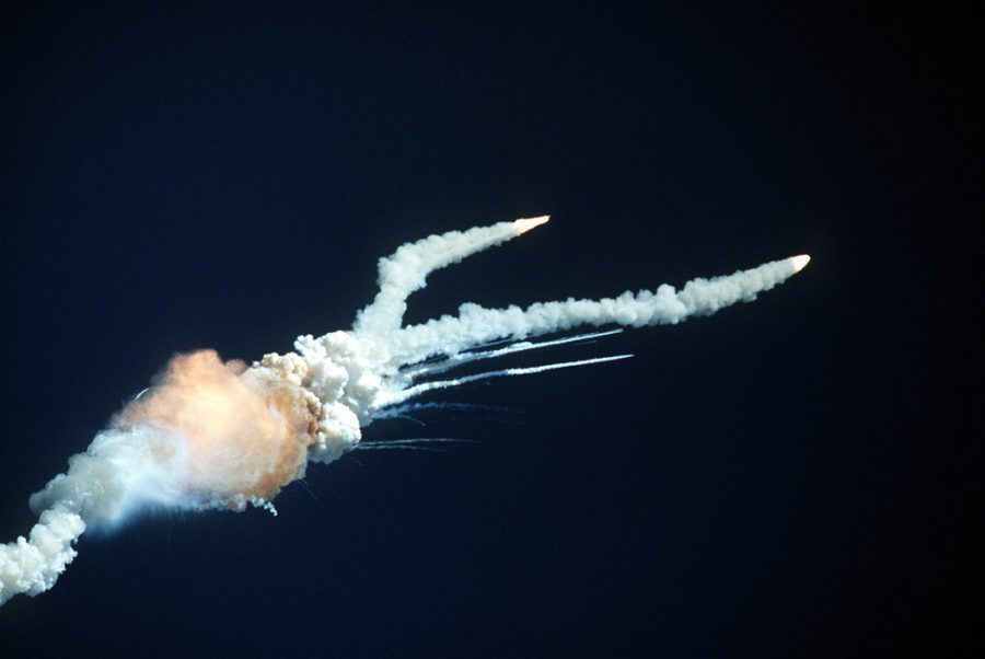 The+Space+Shuttle+Challenger+explodes+73+seconds+after+liftoff+from+the+Kennedy+Space+Center.++%28Seventh+view+in+a+series+of+eight%29