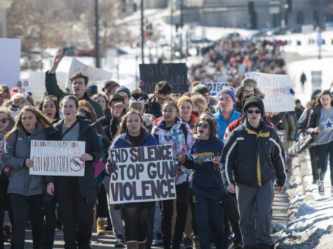 Around 4000 high school students walked out of school and marched to the Minnesota capitol to demand that legislators make changes to gun control laws.