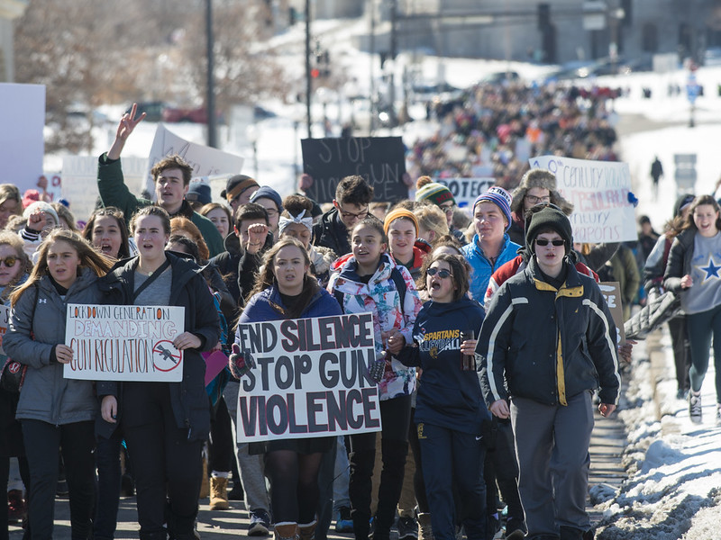 Around+4000+high+school+students+walked+out+of+school+and+marched+to+the+Minnesota+capitol+to+demand+that+legislators+make+changes+to+gun+control+laws.