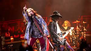 Steven Tyler and Joe Perry preforming during Peace Out: The Farewell Tour 