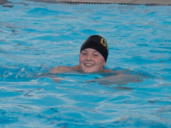 Junior, Alice Graham at water polo practice.