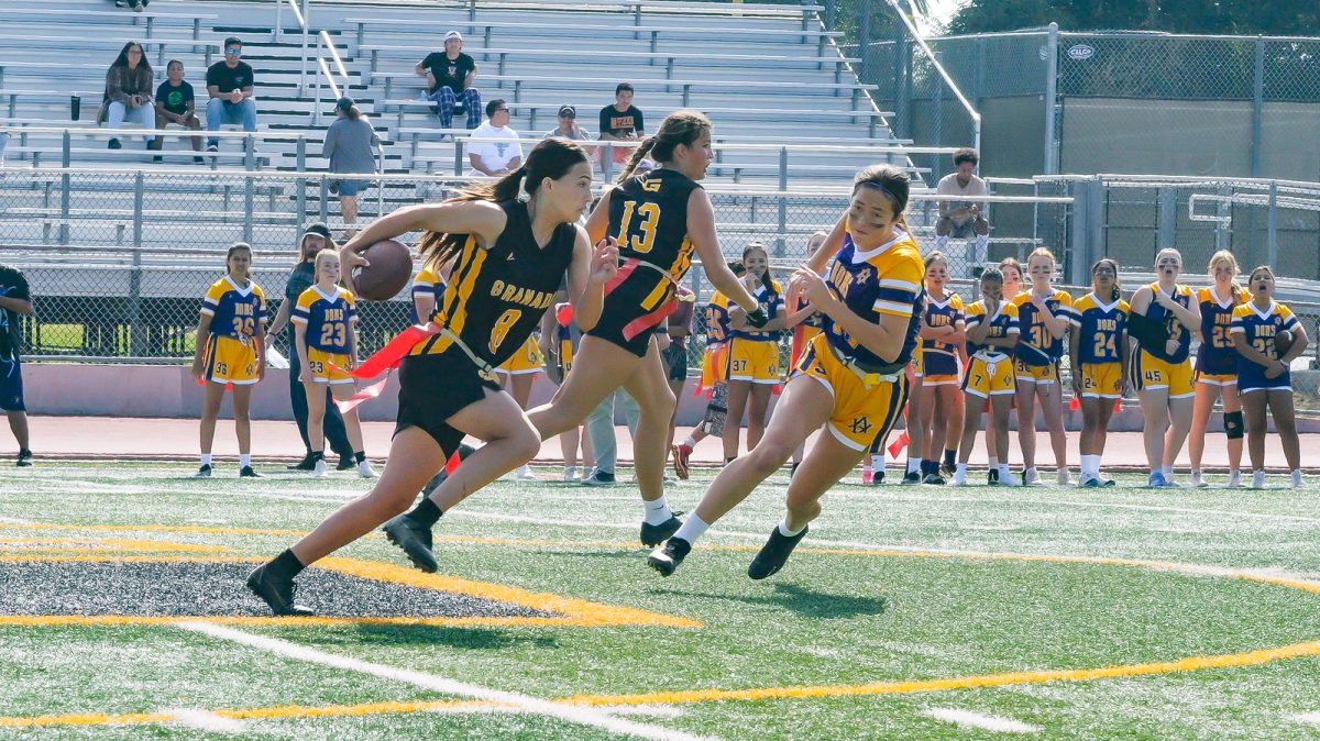 Gold team player Isabella Moen makes a run with the ball.