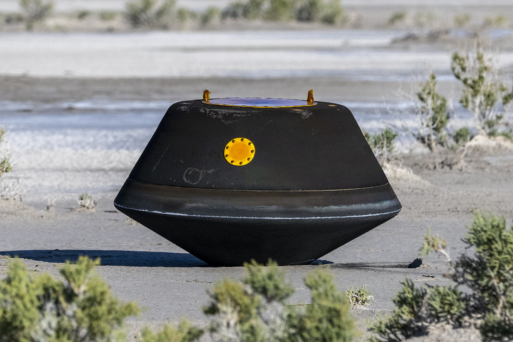 OSIRIS-RExs returned capsule in the Utah desert.