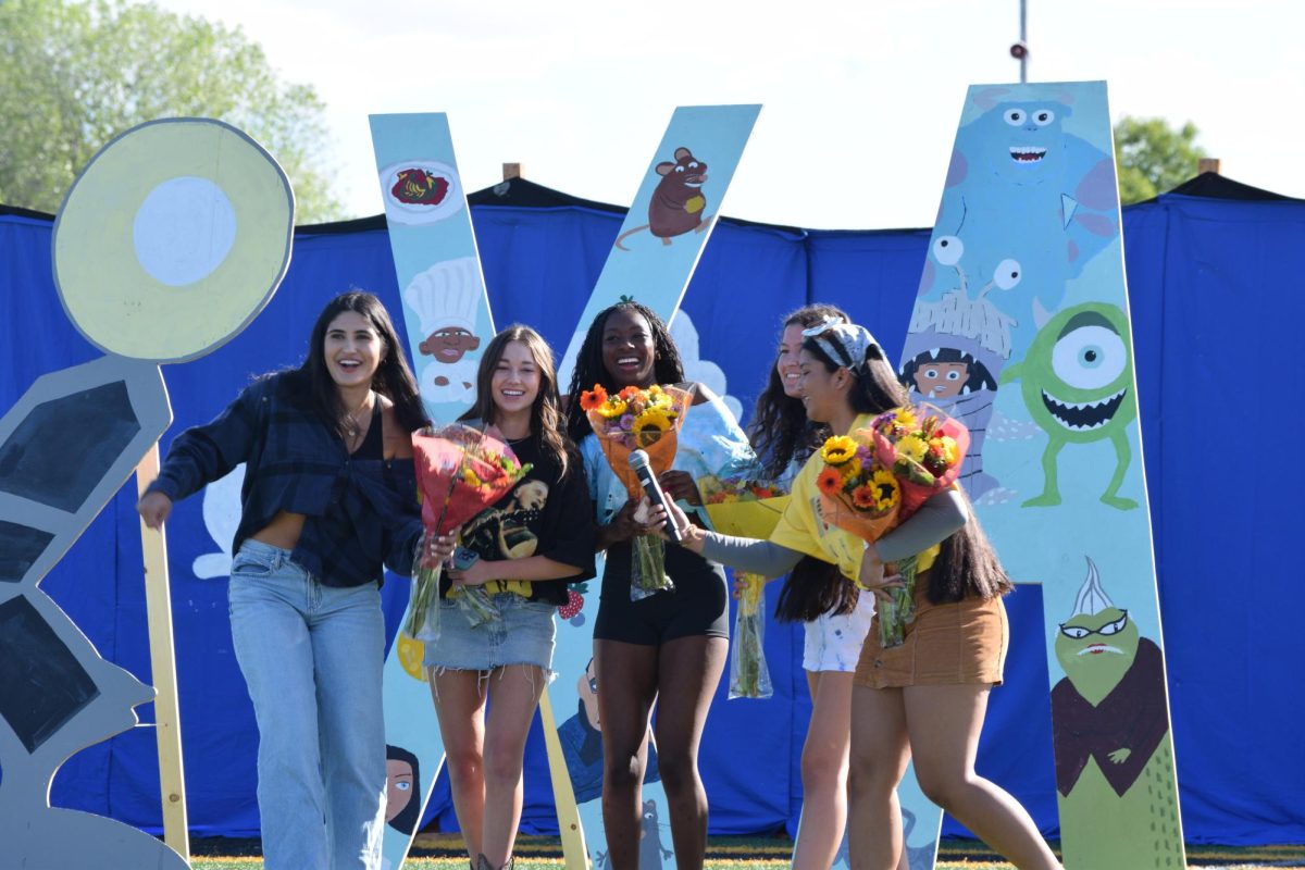 Class Officers presenting themselves at the start of the skit. 