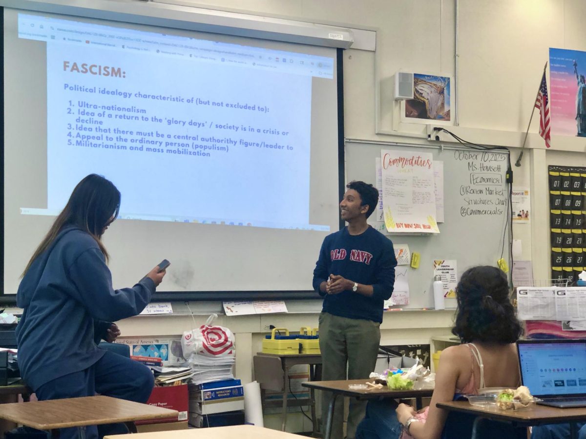 Student discussion at the Politics Club